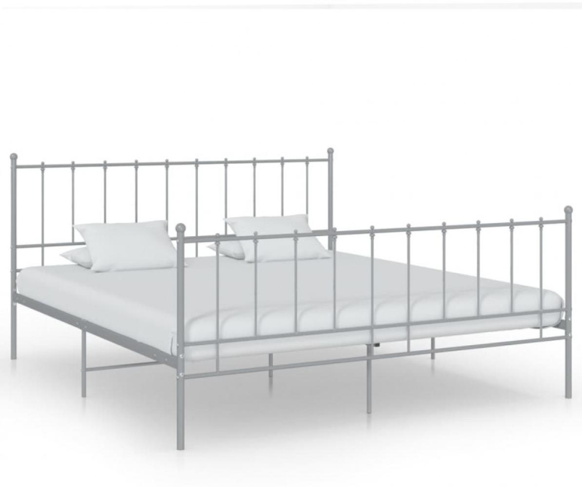 vidaXL Bett Grau Metall 200x200 cm [324966] Bild 1