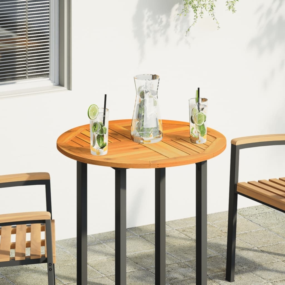 vidaXL Tischplatte Ø70x2 cm Rund Massivholz Akazie 4004249 Bild 1