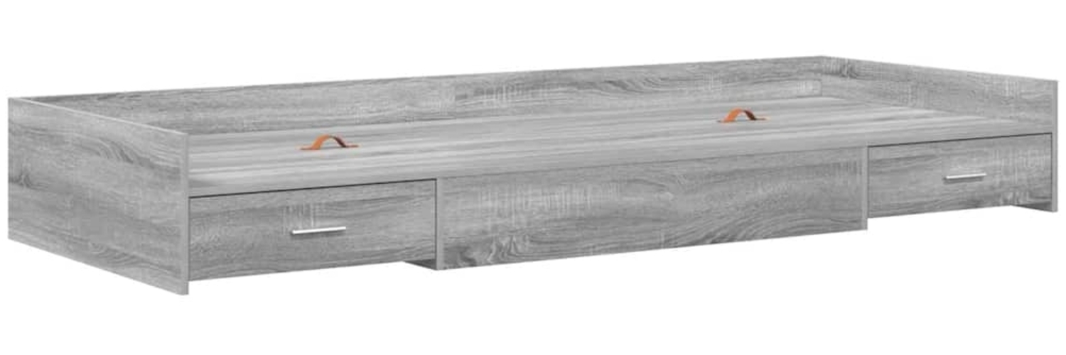 vidaXL Bettrahmen mit Kopfteil Graues Sonoma 80 x 200 cm Holzwerkstoff 3335250 Bild 1