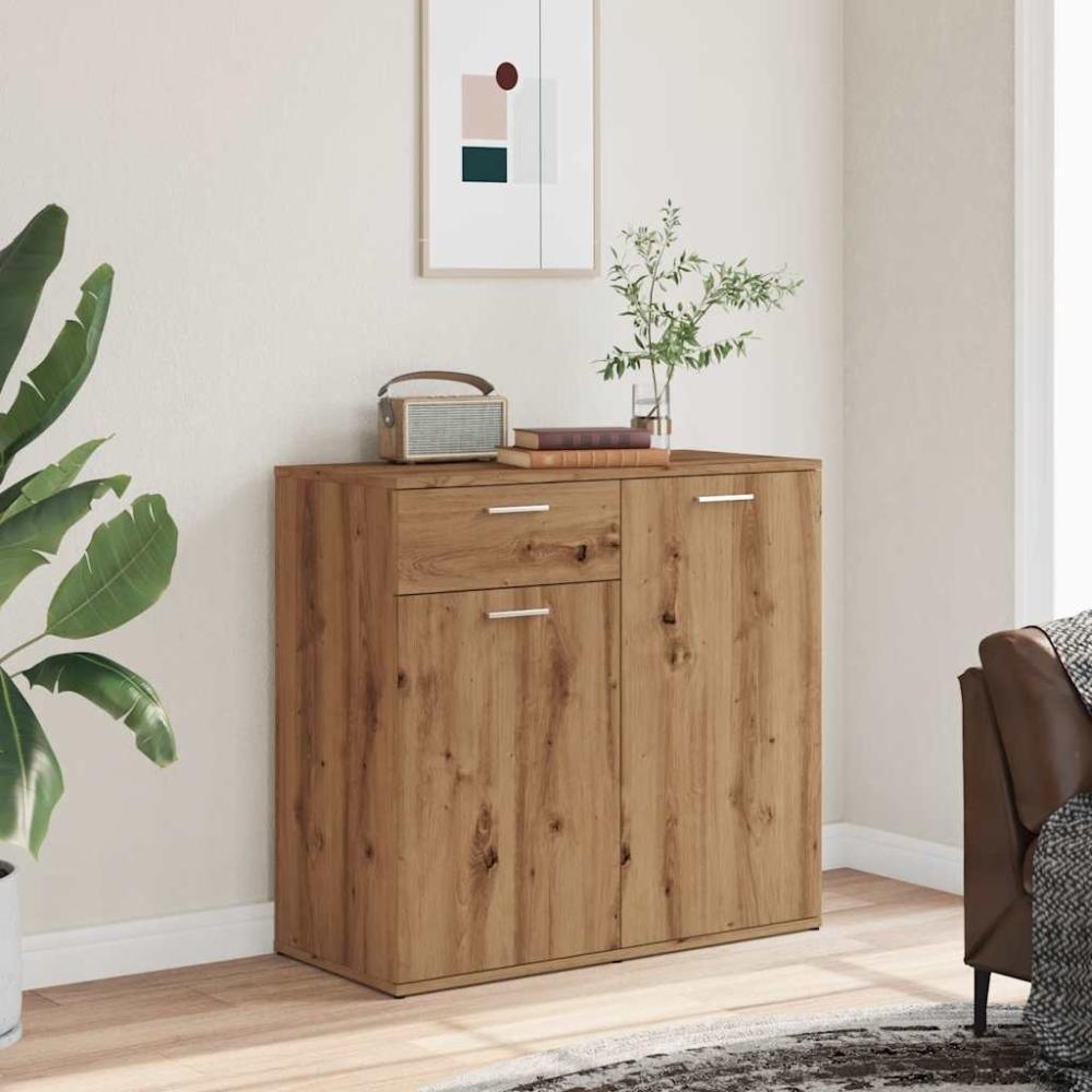 vidaXL Sideboard Artisan-Eiche 80x36x75 cm Holzwerkstoff 856007 Bild 1