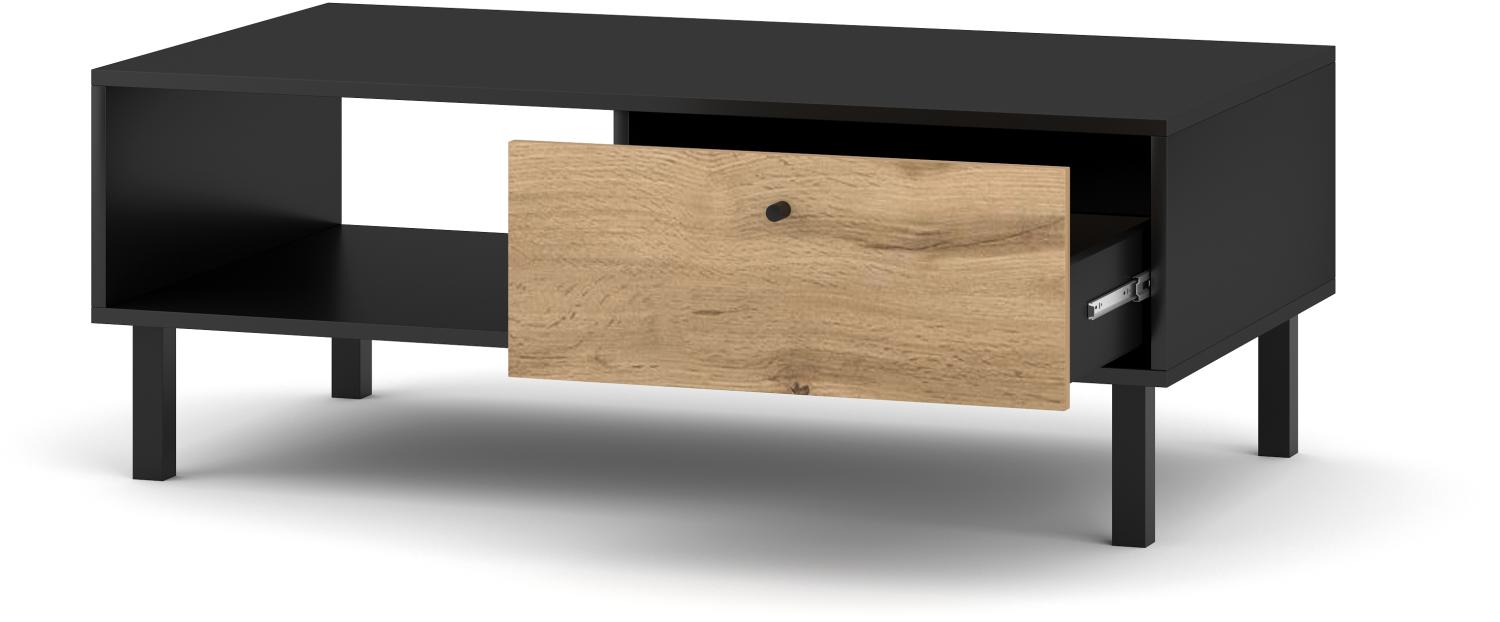 Couchtisch 'Nix', Schwarz/Wotan Eiche, 110 x 40 x 60 cm Bild 1