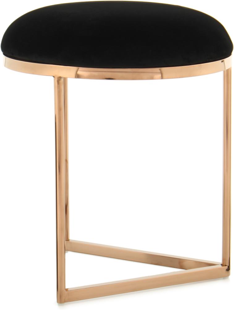 Hocker Wynona 325 Schwarz / Roségold Bild 1