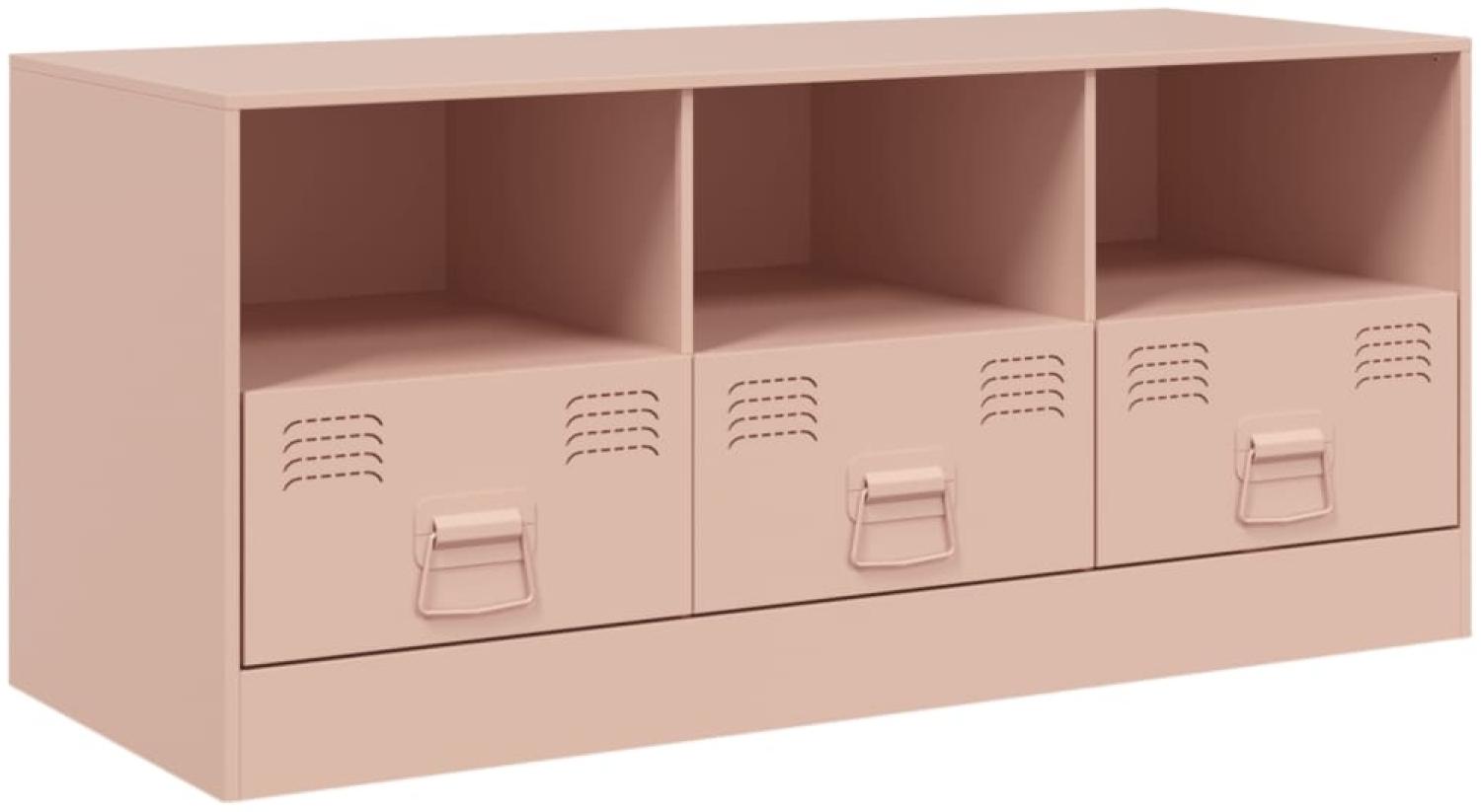 vidaXL TV-Schrank Rosa 99x39x44 cm Stahl 841734 Bild 1