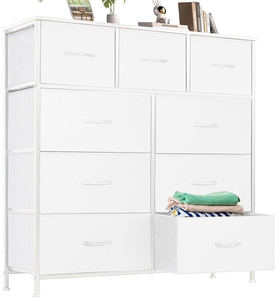 Refined Living Kommode Schubkastenkommode mit 2/4/5 /7/8/9 Schubladen stabilem Stahlrahmen (Sideboards mit Holzplatte und leicht zu ziehendem Griff für Schränke, wasserdicht Geeignet für Wohnzimmer, Kinderzimmer, Flur, Schlafzimmer), Große Kapazität, A... Bild 1