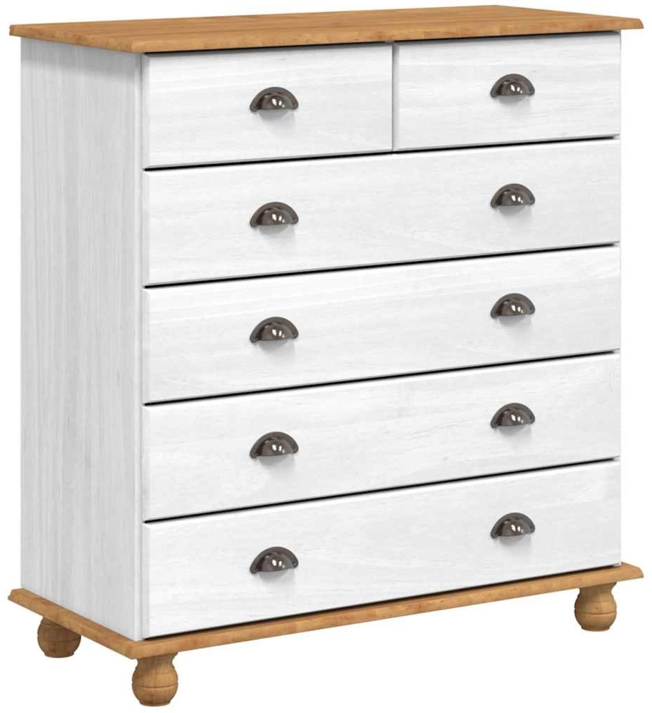 vidaXL Schubladenkommode mit Schubladen ASKIM Weiß 91 x 40 x 95.5 cm 4105420 Bild 1