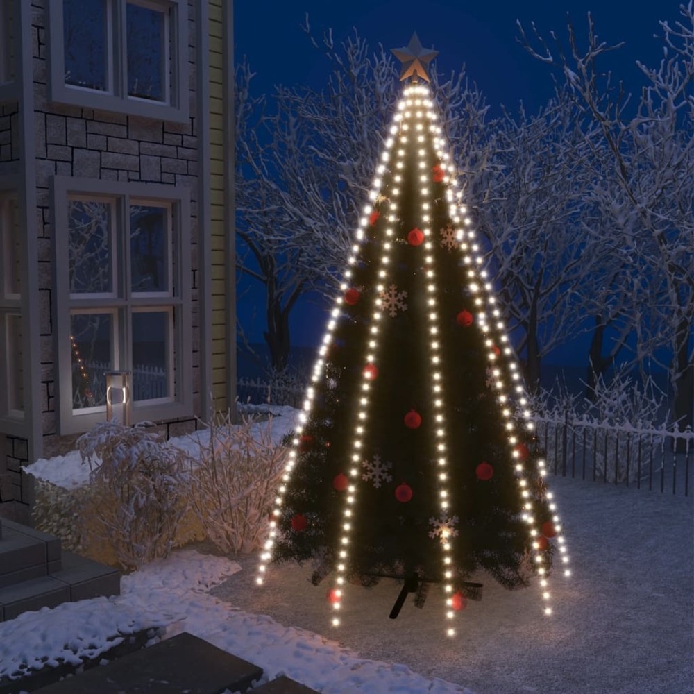 vidaXL Weihnachtsbaum-Lichternetz mit 400 LEDs Kaltweiß 400 cm 328892 Bild 1