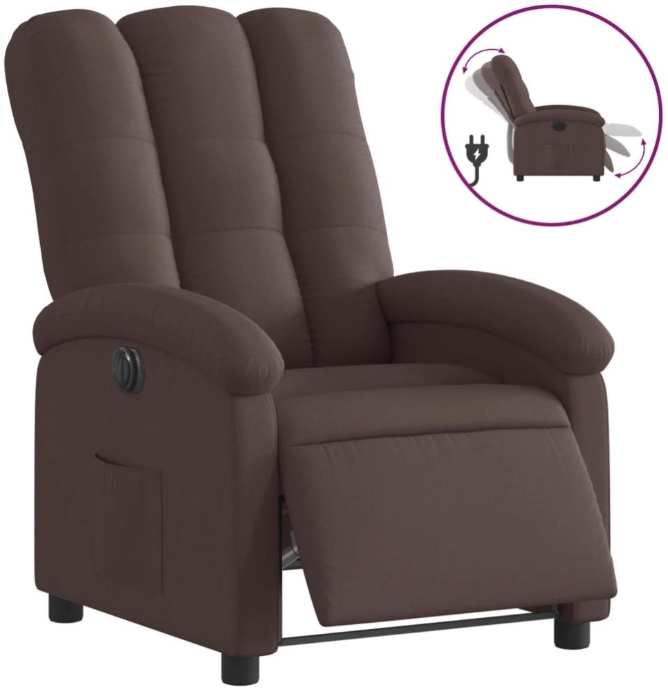 vidaXL Relaxsessel Elektrisch Dunkelbraun Stoff 3204073 Bild 1