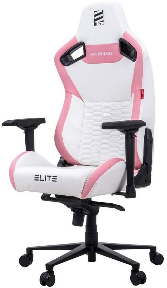 ELITE Gaming Gaming-Stuhl verstellbarer Profi Gamingstuhl ELITE Mercenary inkl. 4D-Armstützen (Drehstuhl inkl. Kopf- und Lendenwirkbelkissen (Alcantara-Optik), bis 150 kg, klappbare Rückenlehne - bis zu 135° neigbar, Home Office geeignet, Sicherheits-D... Bild 1