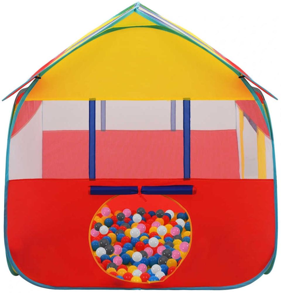 vidaXL Spielzelt mit 550 Bällen, Stoff bunt, 120 x 123 x 126 cm Bild 1