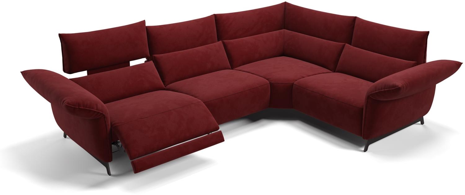 Sofanella Ecksofa CUNEO Eckcouch Stoff Stoffsofa in Rot Bild 1