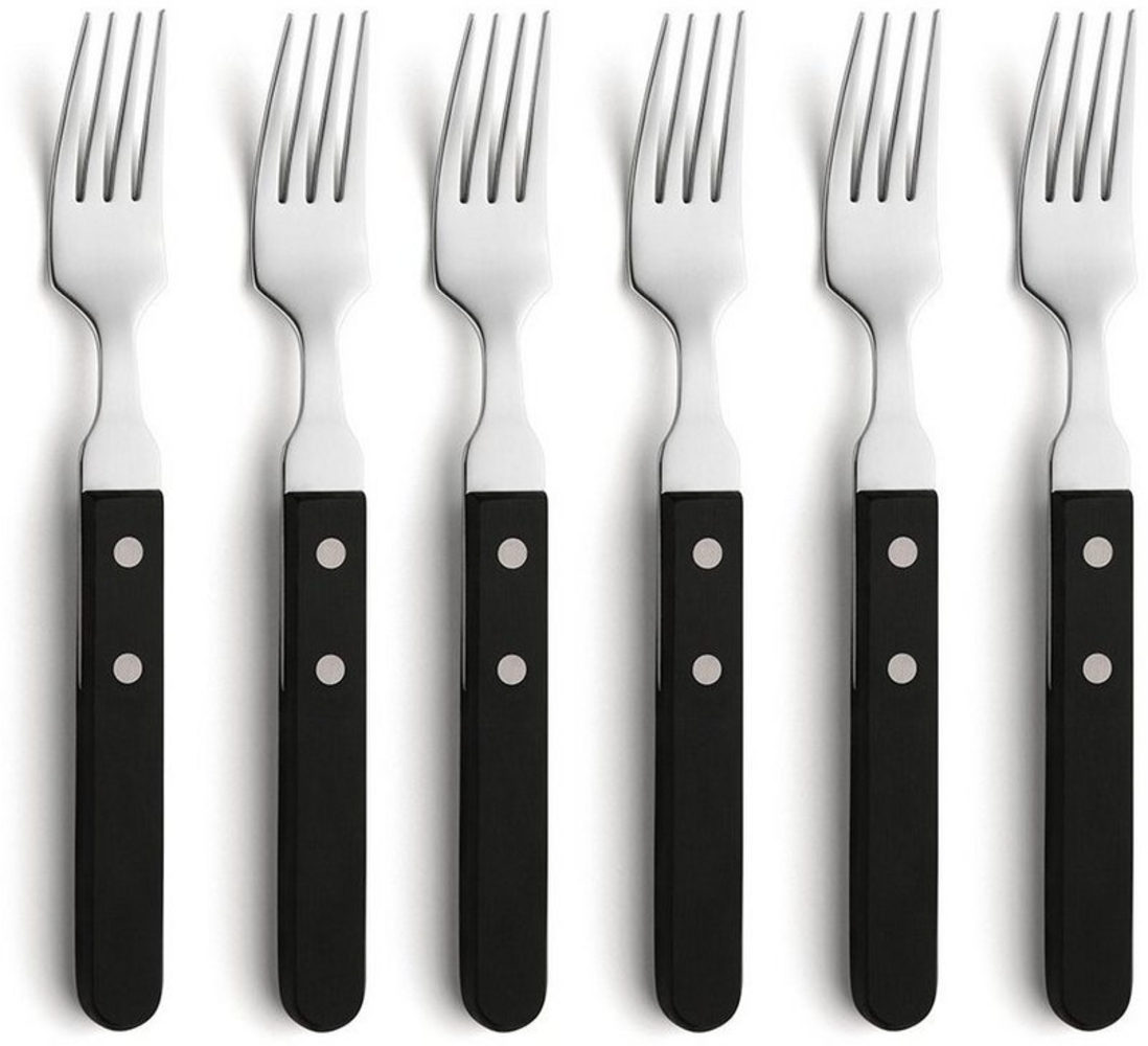 Amefa 'PIZZA' Steakgabel Set 6-teilig, Kunststoff schwarz, 20 cm Bild 1