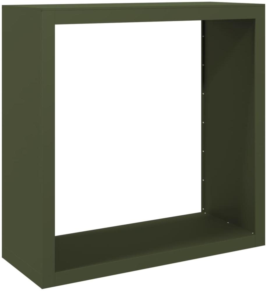 vidaXL Brennholzregal Grün 100x40x100 cm Stahl 850971 Bild 1