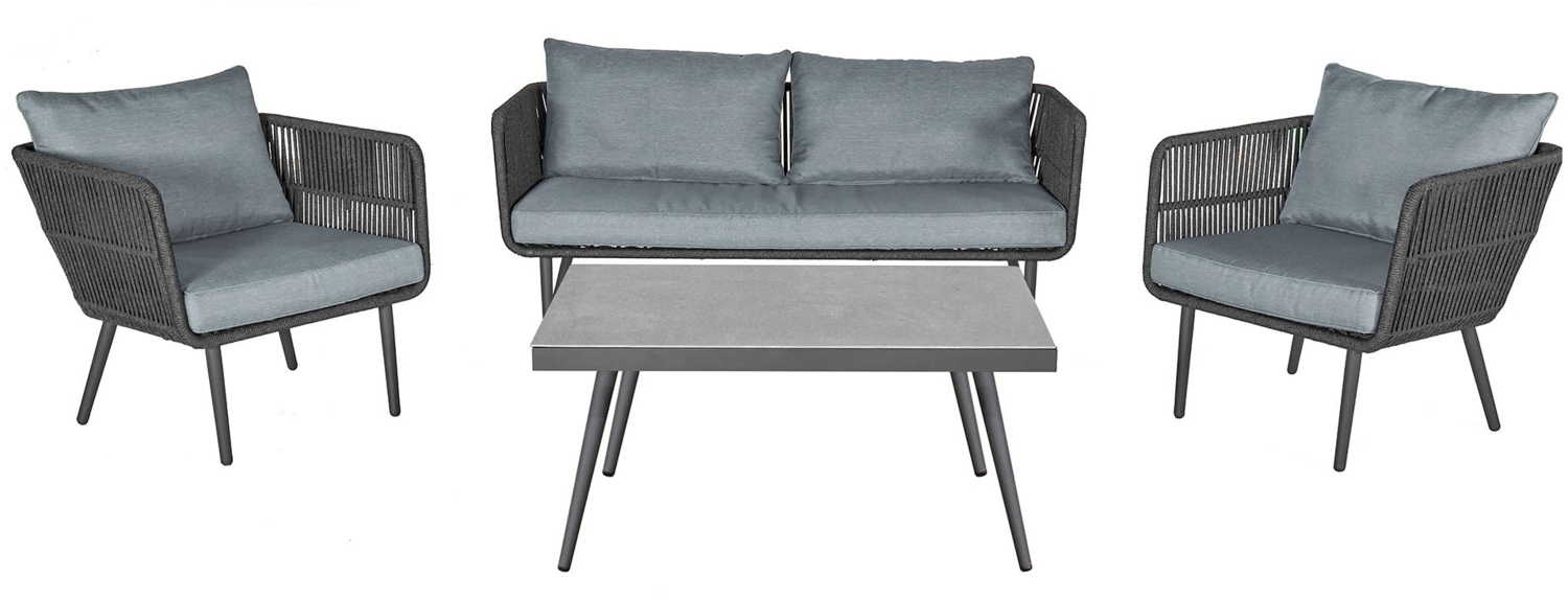 Lounge-Set Saigon, Stahl, Anthrazit, Grau Bild 1