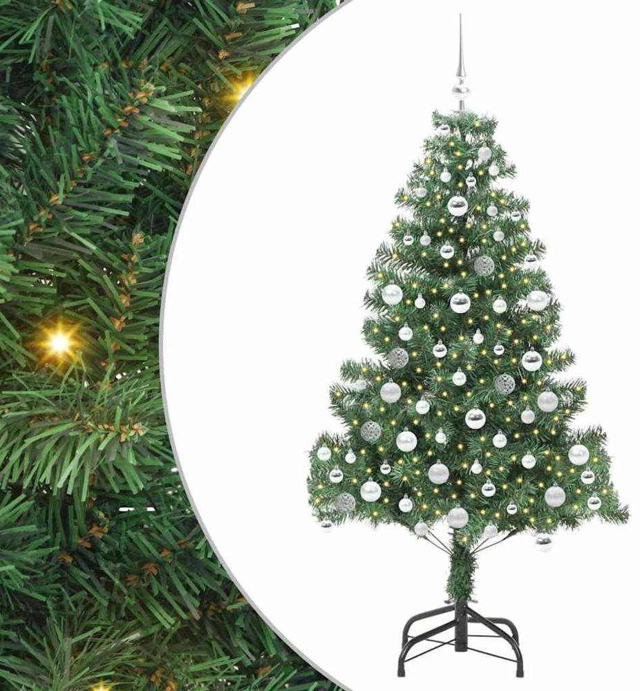 vidaXL Weihnachtsbaum mit 300 LEDs mit Ständer Grün 180 cm PVC 3396385 Bild 1
