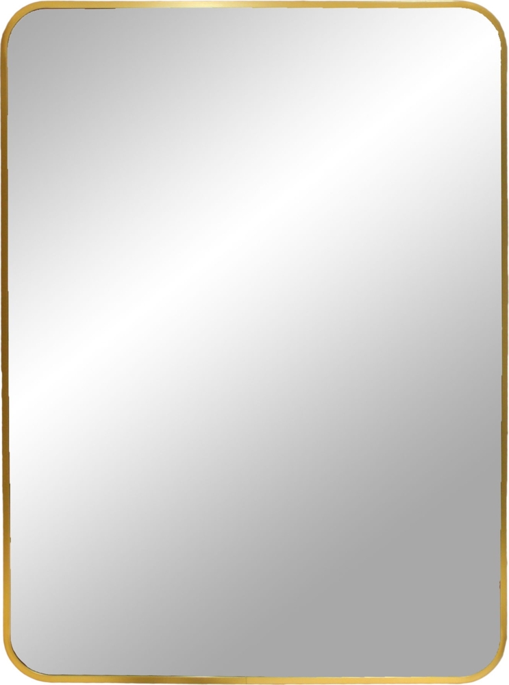 Spiegel, Aluminium, Messingoptik, 50x70 cm Bild 1