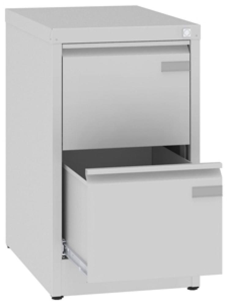 ASM Aktenschrank Tiefe 630mm 2 Schubladen RAL7035 Bild 1