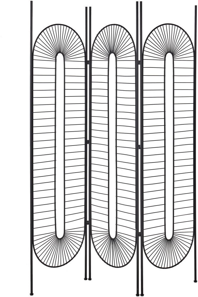 Raumteiler 3-teilig NOALE Schwarz 135 cm 170 cm Bild 1