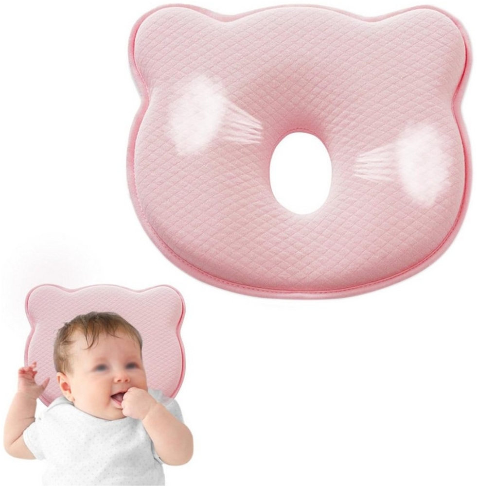 Mutig Babykissen Kopfkissen Neugeborene Memory Foam,Reisekissen Gegen Plattkopf, für Babys 0-12 Monate, Kinderkissen für Bett, Kinderwagen, Autositz Bild 1