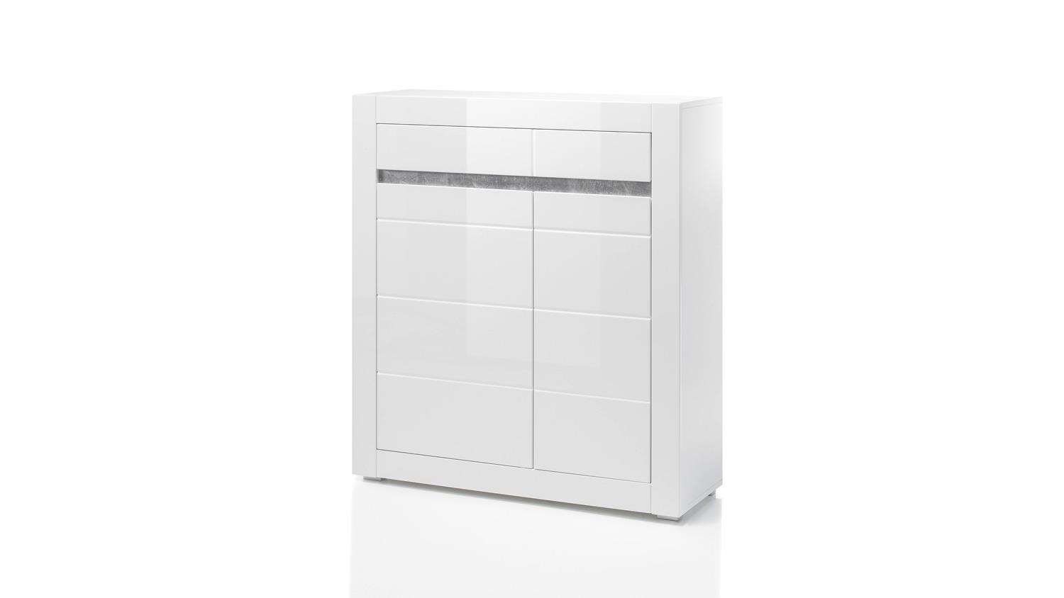 'CARAT' Highboard weiß Hochglanz Bild 1