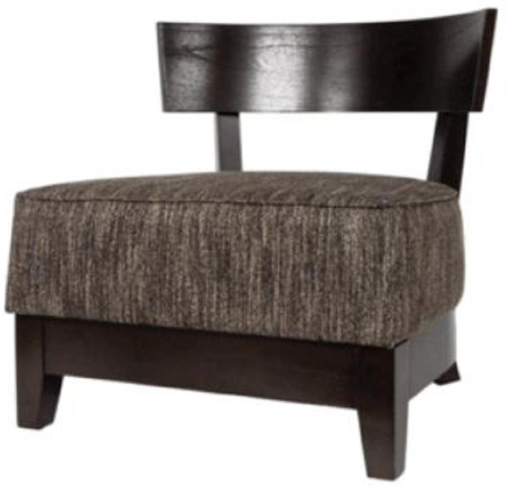 Casa Padrino Luxus Lounge Club Sessel Grau / Schwarz 73,5 x 66 x H. 74 cm - Luxus Kollektion Bild 1