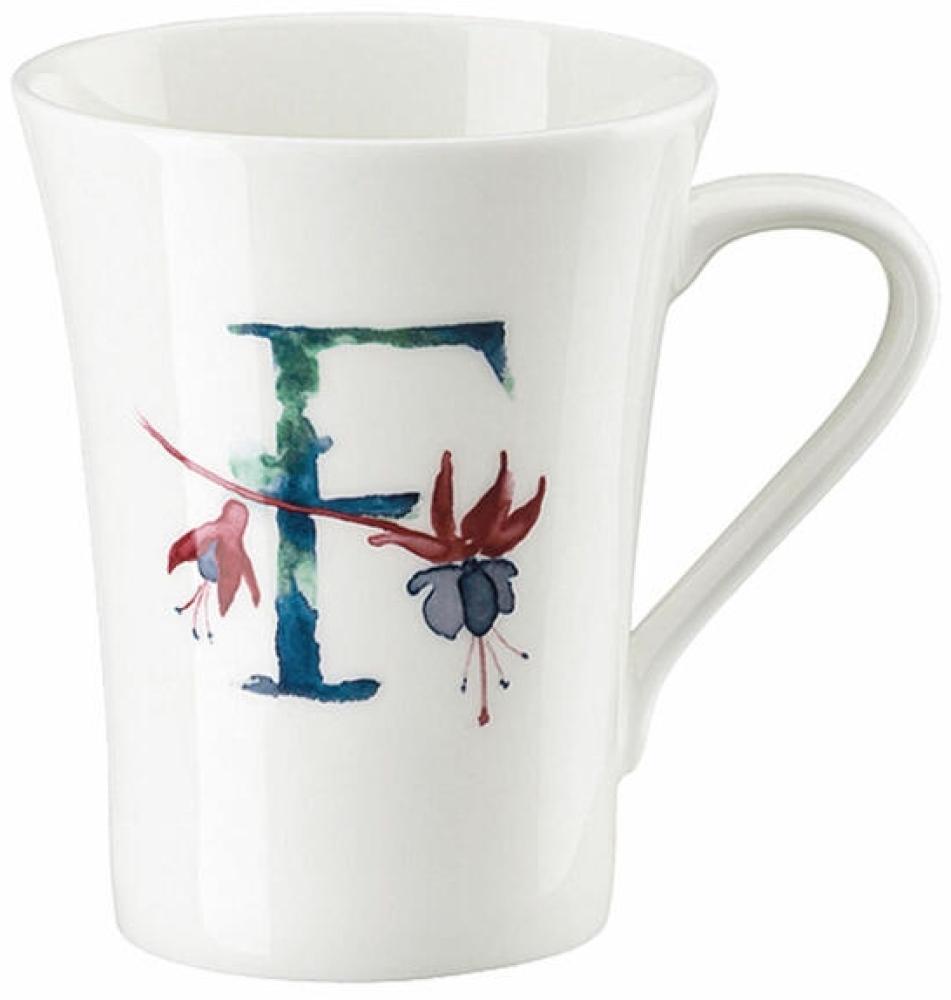 Hutschenreuther Flower Alphabet Becher mit Henkel - F, Bone China, Fuchsia, 400 ml, 02048-727385-15505 Bild 1