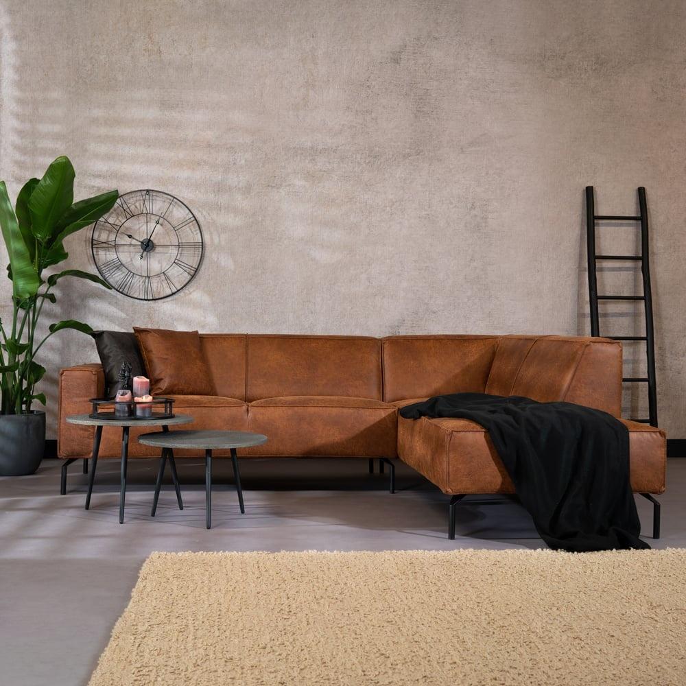 Bronx71 Ecksofa Kansas Leder cognac rechts Bild 1