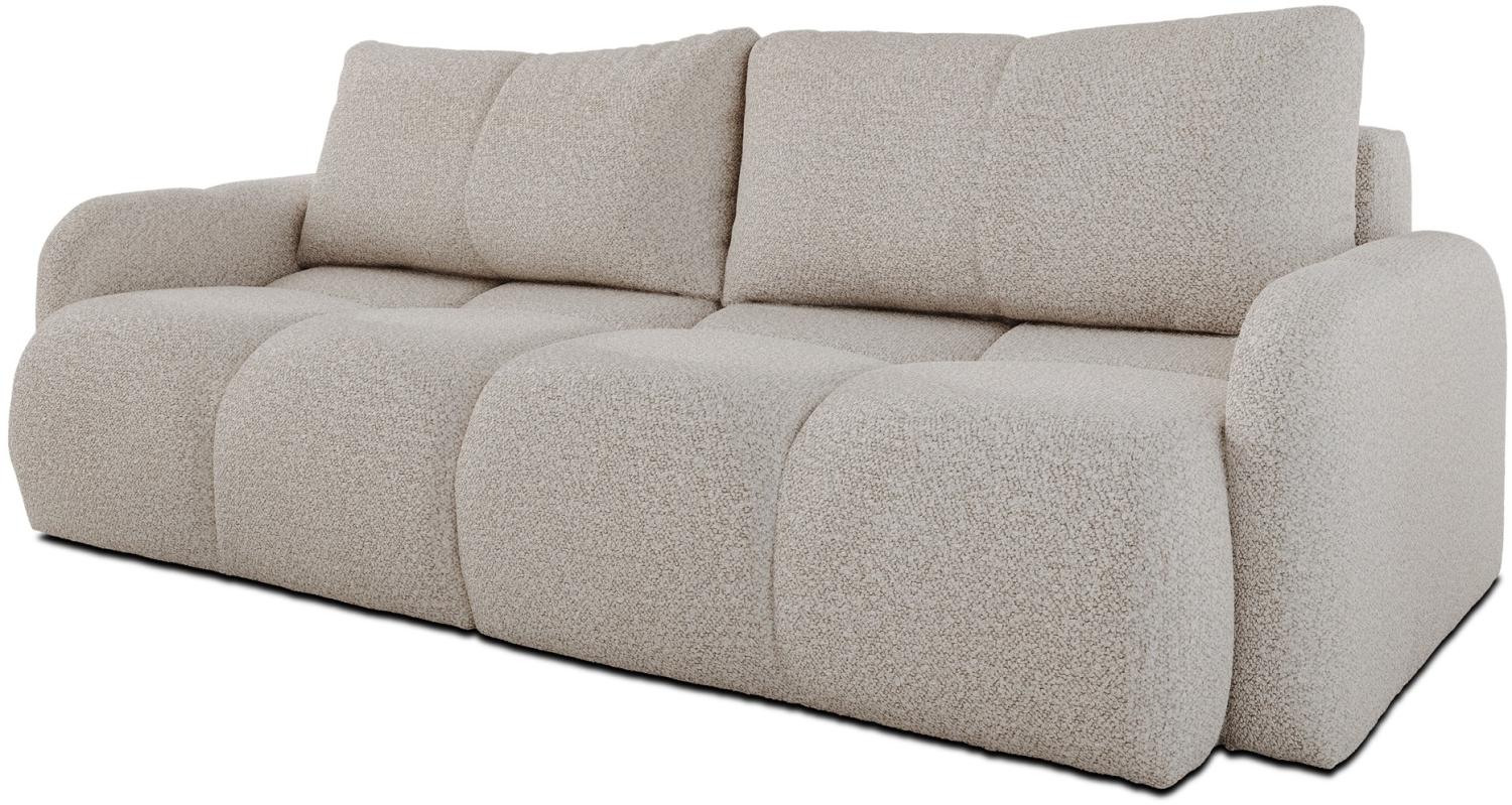 Selsey POTTO - Sofa mit ausziehbarer Ottomane und Bettkasten, Creme Bild 1