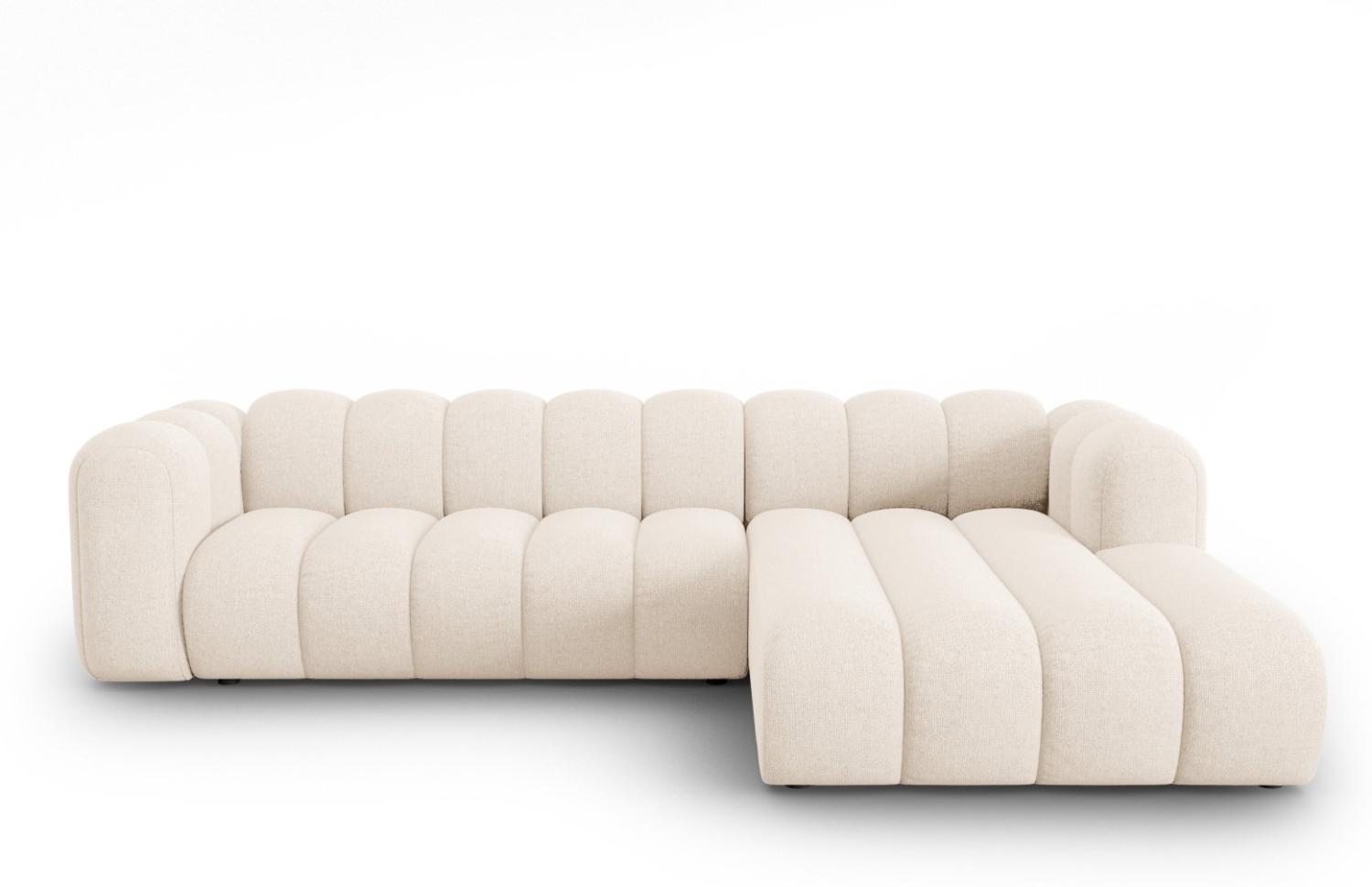 Micadoni Modulares Ecksofa Lupine 4-Sitzer Rechts Chenille Helles Beige Bild 1