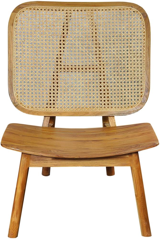 Essstuhl Teak Rattan Küchenstuhl Esszimmer Wohnzimmer Küche Stuhl Holzstuhl Bild 1