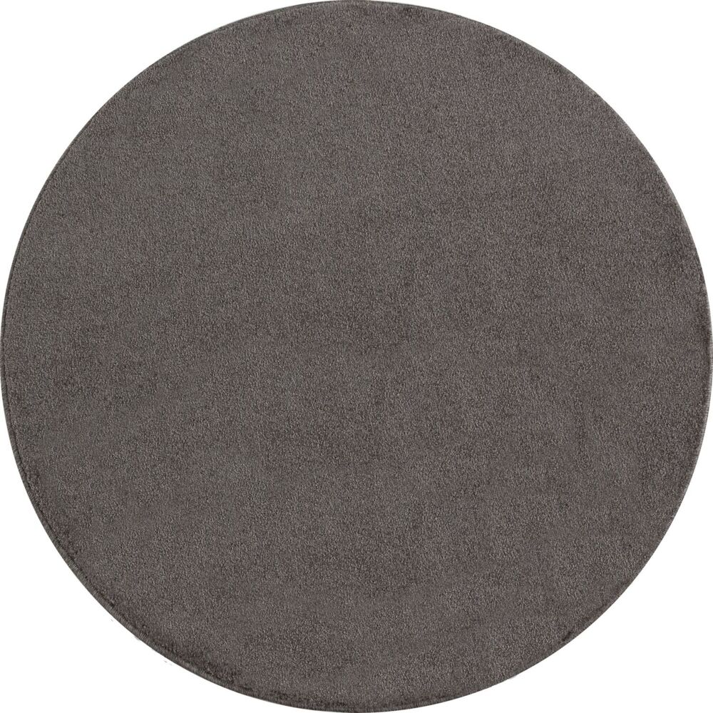 Kurzflor Teppich Alberto rund - 200 cm Durchmesser - Mokka Bild 1