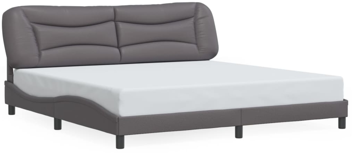 vidaXL Bettgestell ohne Matratze "Hvar" Grau 200x200 cm Kunstleder 3208026 Bild 1