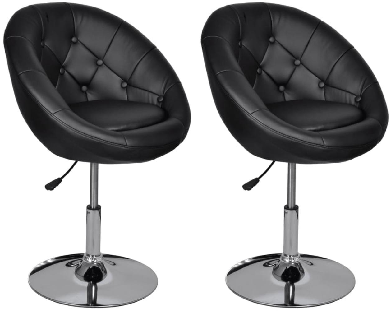 Barhocker 2 Stk. Schwarz Kunstleder [240453] Bild 1