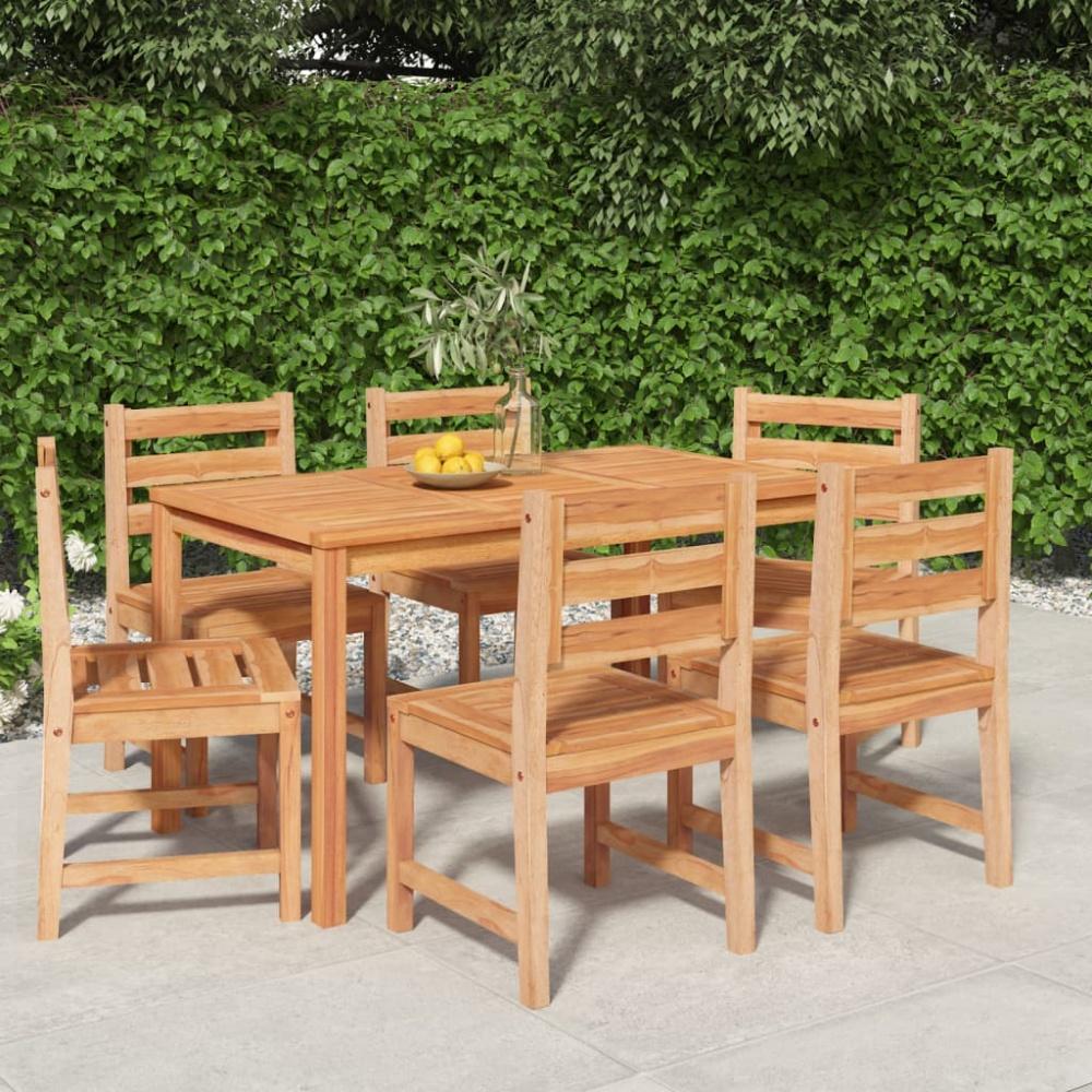 vidaXL 7-tlg. Garten-Essgruppe Massivholz Teak 3157184 Bild 1