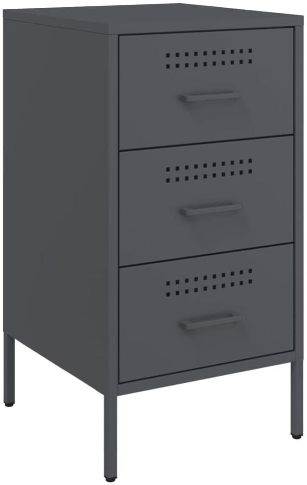 vidaXL Nachttisch Anthrazit 36x39x68 cm Stahl 843082 Bild 1