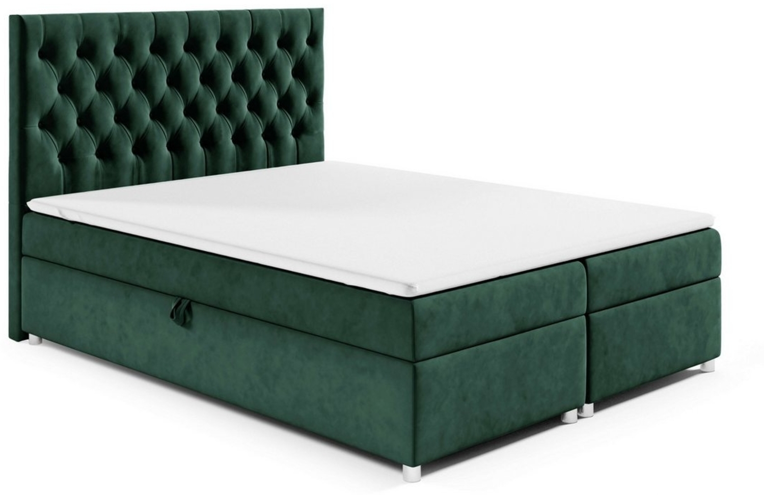 Best for Home Boxspringbett mit Bettkasten Doppelbett Trinity K14 Bonellfederkern inkl 7cm Topper (140x200 160x200 180x200 200x200 cm, Bonell-Matratze, gepolstertes Kopfteil, Polsterbett versch. Größen), mit oder ohne Topper, Flexible Liefermöglichkeit... Bild 1