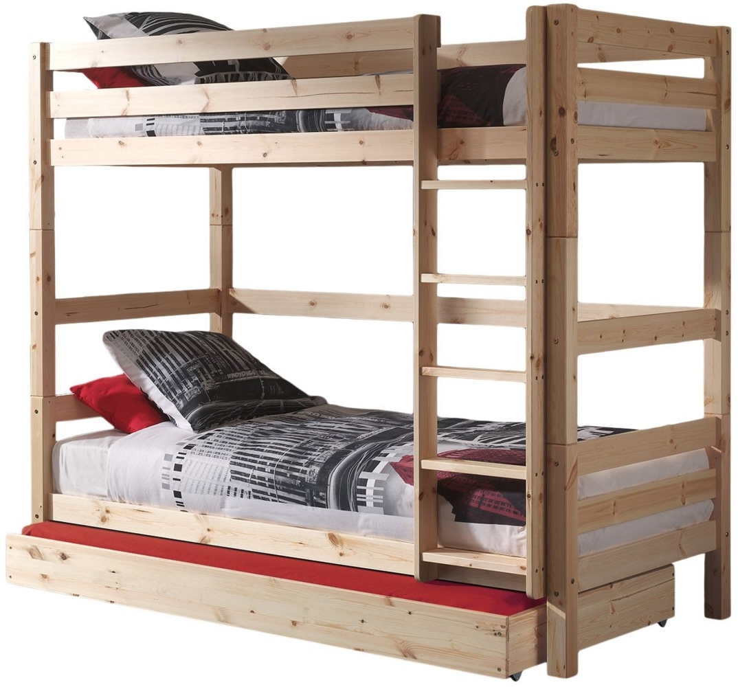 Etagenbett Karolina 210x105x161 Hochbett Massivholz natur Bild 1