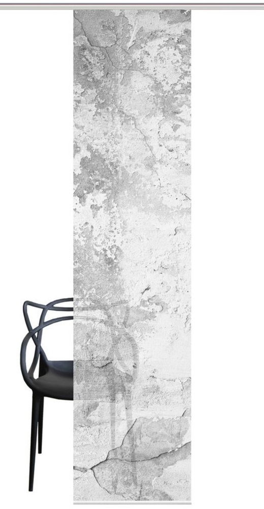 Vision S Vision S | Schiebevorhang Bambusoptik Digitaldruck | Ragul 260 x 60 cm 1x Schiebewand inkl. Paneelwagen und Klemmleiste Grau Bild 1