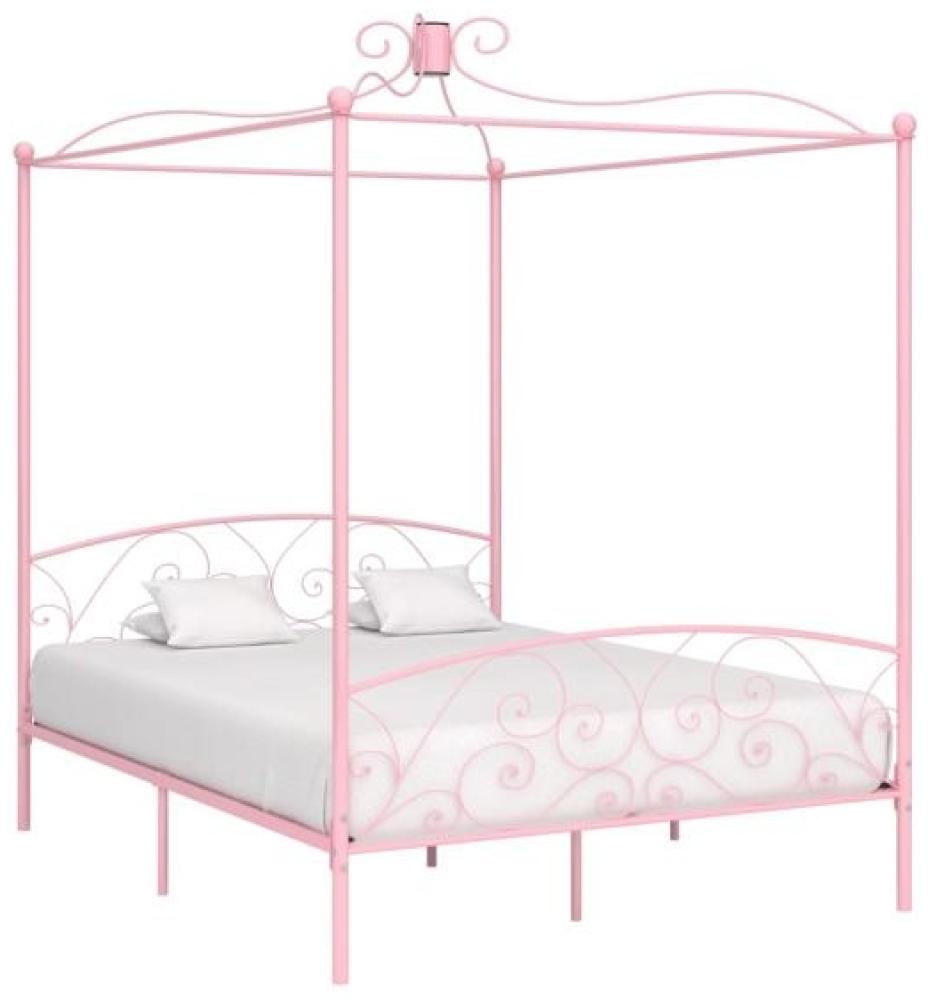 vidaXL Himmelbett Rosa Metall 180x200 cm 284491 Bild 1