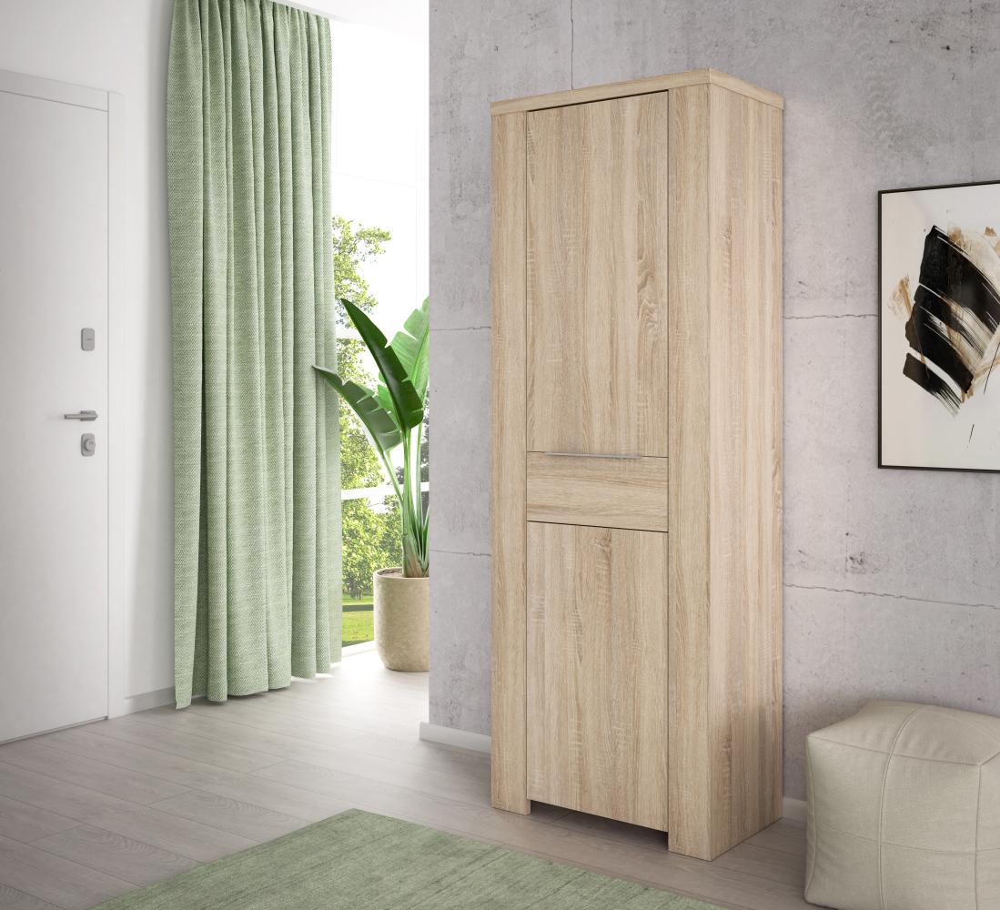 FORTE Calpe Kleiderschrank, Holzwerkstoff, Beige, 69,4 x 198,7 x 42 cm Bild 1