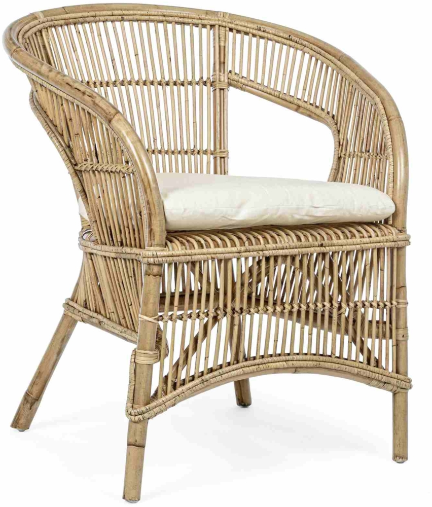 Sessel Consuelo aus Rattan, Natur Bild 1