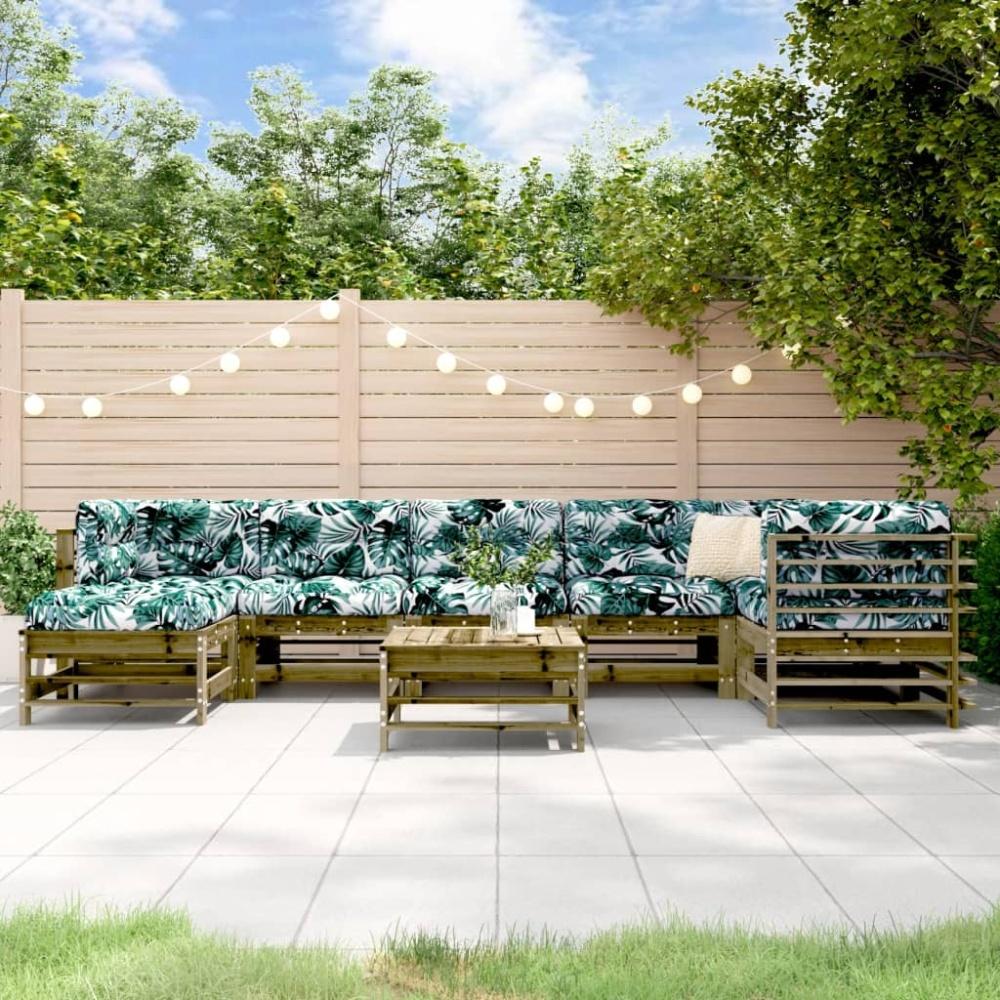 vidaXL 8-tlg. Garten-Lounge-Set mit Kissen Imprägniertes Kiefernholz 3185884 Bild 1