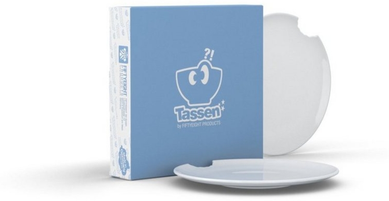 Kleine Teller mit Biss Porzellan weiß 2er Set Fiftyeight Products Bild 1