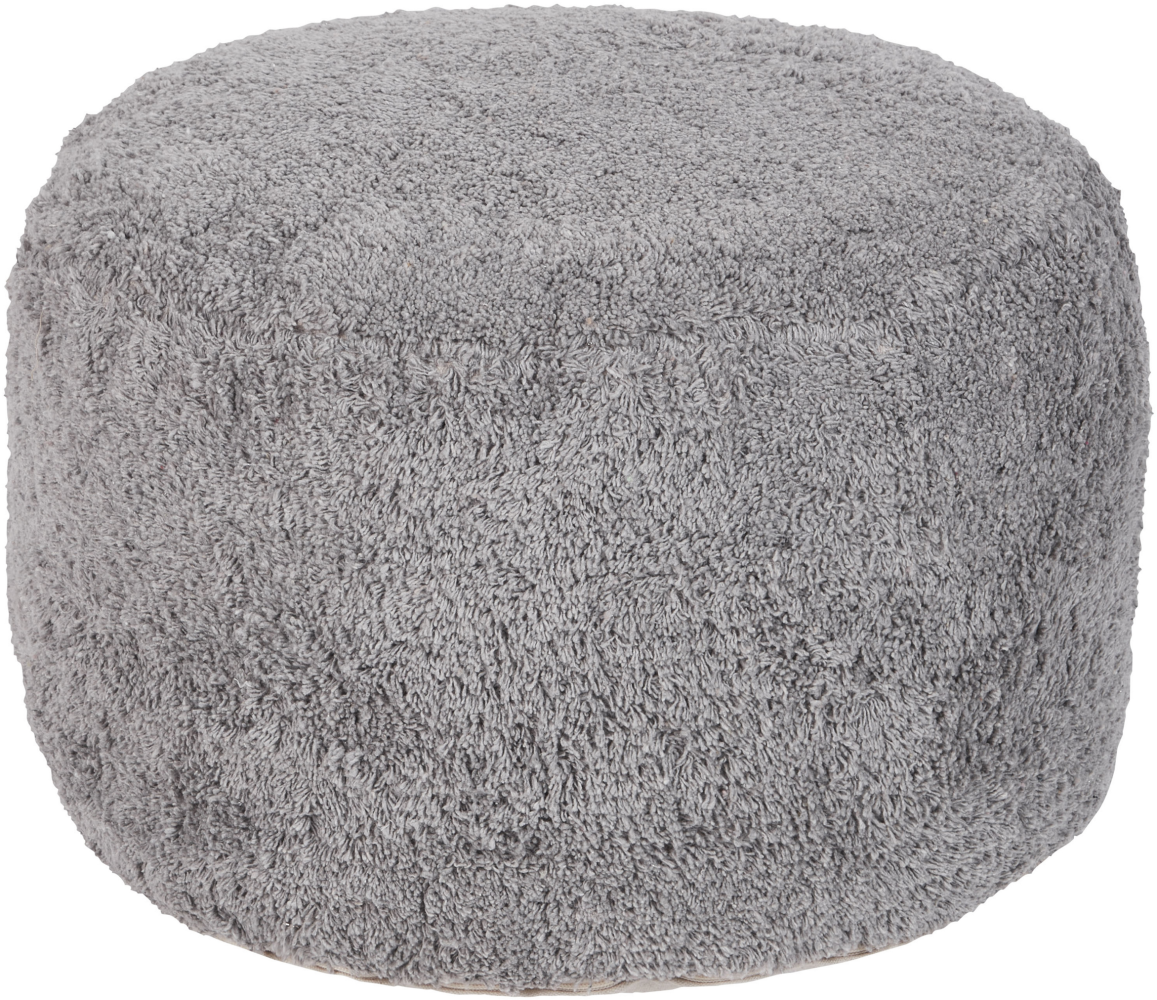 Pouf KANDHKOT Grau Baumwolle 50 cm 50 cm Bild 1