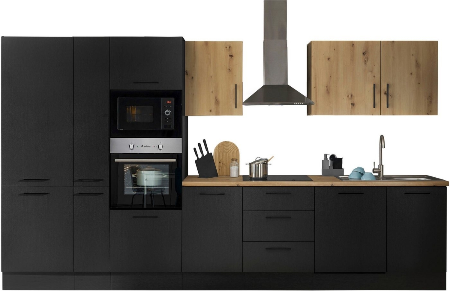 BASIC by Balculina Küchenzeile Turin, Breite 370 cm, wahlweise mit E-Geräten Bild 1