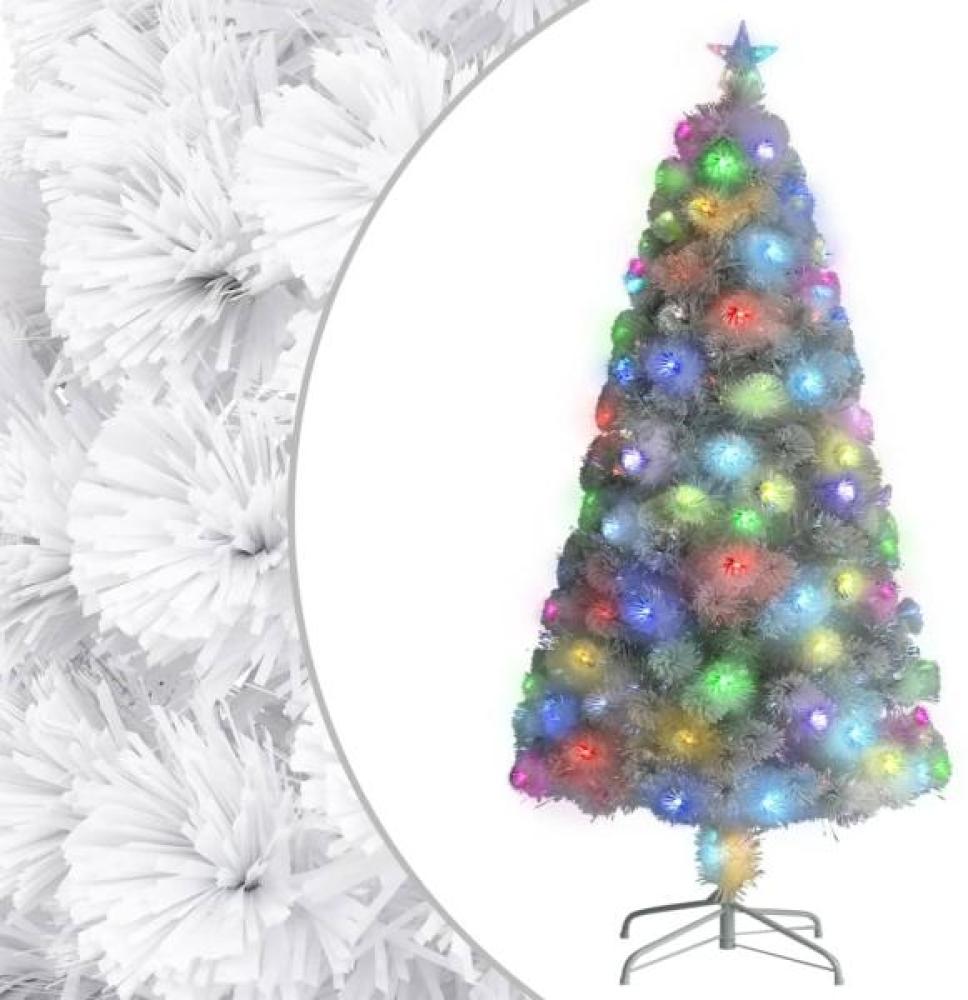 vidaXL Künstlicher Weihnachtsbaum mit Beleuchtung Weiß 64 cm Glasfaser 328448 Bild 1