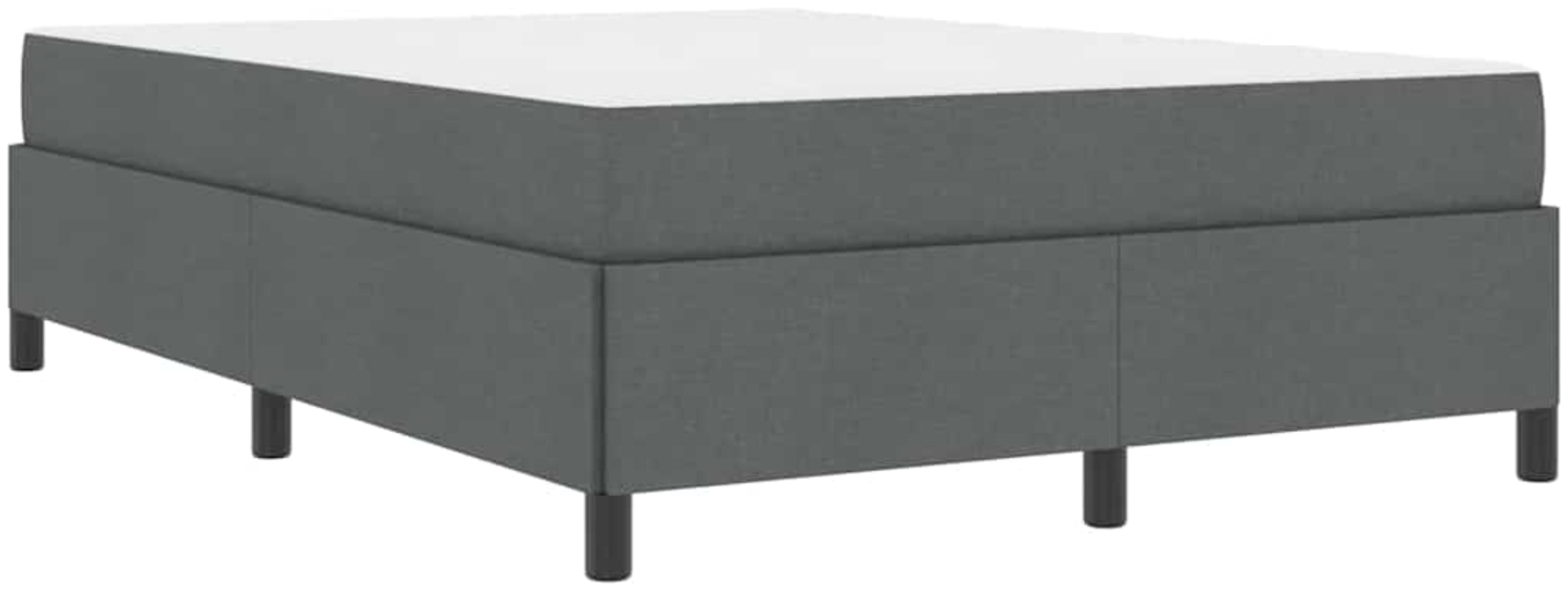 vidaXL Boxspringbett Dunkelgrau 160 x 200 cm Stoff 3398872 Bild 1