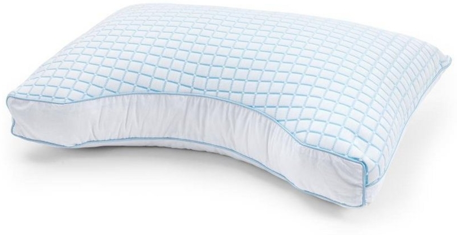 Sitheim-Europe Nackenstützkissen 3D BLUE CELL TECH COLLING MICROGEL NACKENSTÜTZKISSEN WEISS, Füllung: Füllung: 100% Polyester Eco Down 1200 gr, Bezug: Baumwolle, Rückenschläfer, Seitenschläfer, Bauchschläfer, Das Kissen fühlt sich kühl an. Gut atmungsa... Bild 1