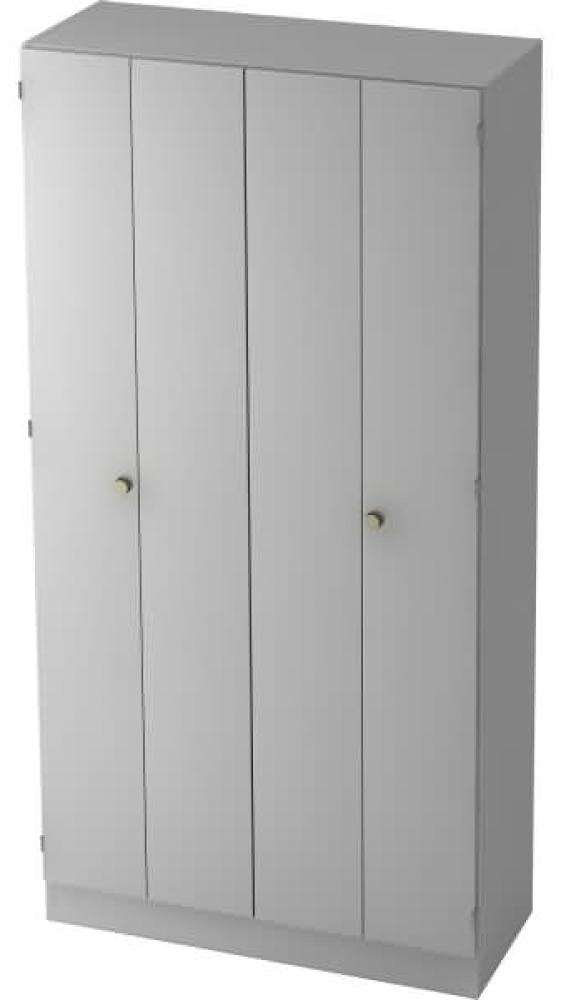 Falttürenschrank 5 Ordnerhöhen, SG Grau / Grau Bild 1