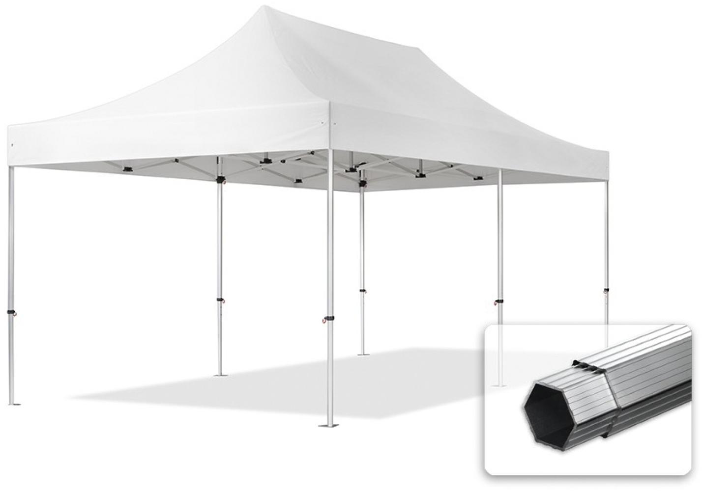 3x6 m Faltpavillon, PROFESSIONAL Alu 40mm, feuersicher, weiß Bild 1