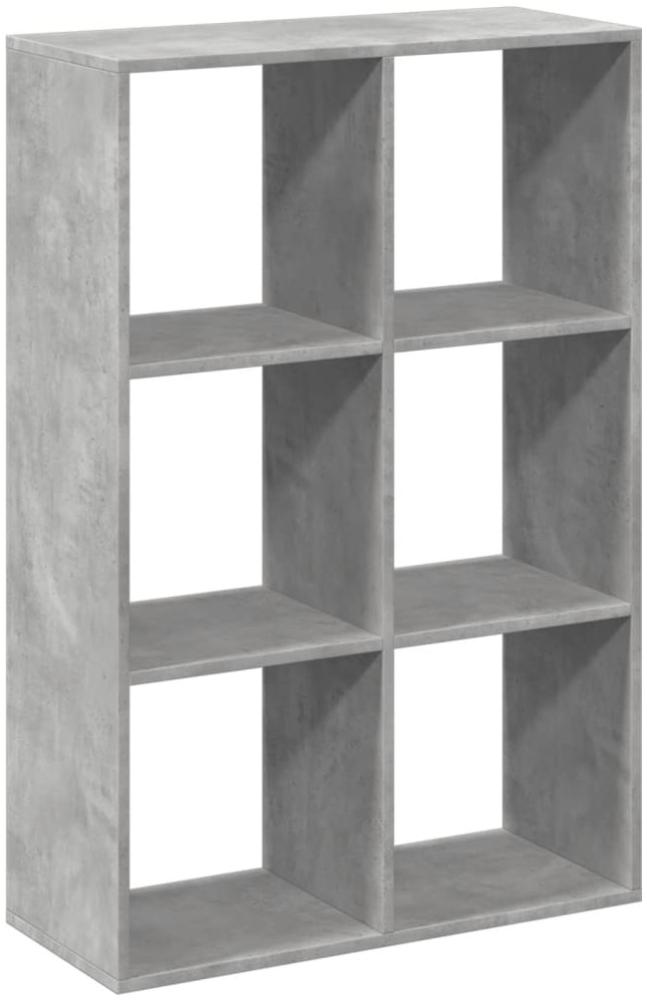 vidaXL Raumteiler-Bücherregal Betongrau 69,5x29x103,5 cm Holzwerkstoff 858015 Bild 1